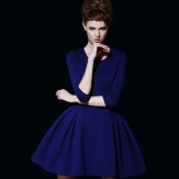 Синее платье Dolce&Gabbana с длинным рукавом