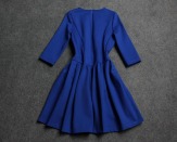Синее платье Dolce&Gabbana с длинным рукавом